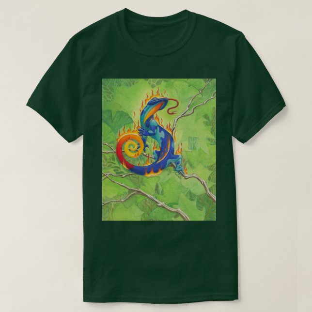 Lavasalamander T Shirt (Design framsida)
