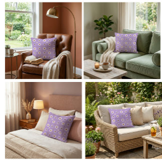 Lavendaisy Haven Daisy Blommig Kuddslang Kudde