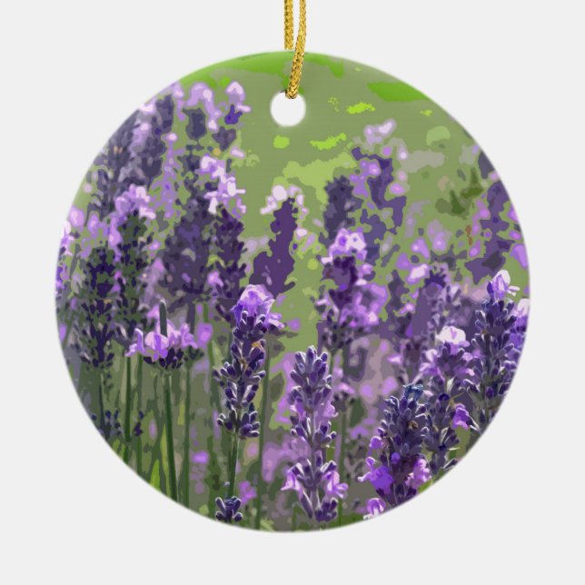 LAVENDAR 1 JULGRANSPRYDNAD KERAMIK (Framsidan)