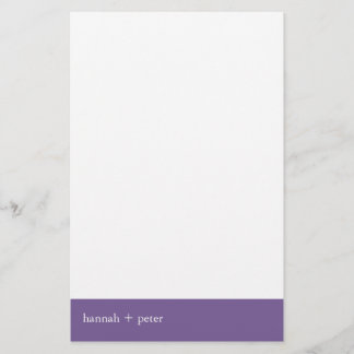 Lavendar Banner: Stationery Brevpapper