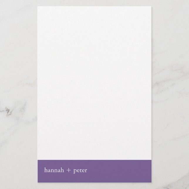 Lavendar Banner: Stationery Brevpapper (Framsida)