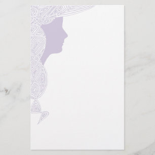Lavendar dam brevpapper