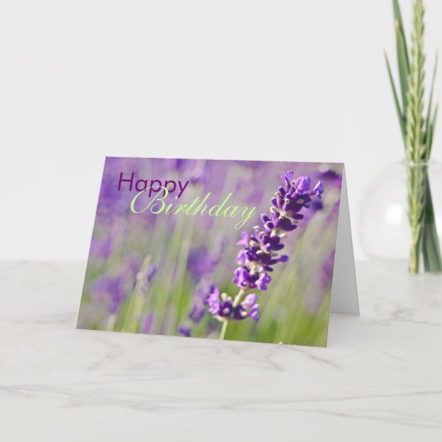 Lavendar •, Födelsedagkort Kort (Framsida)