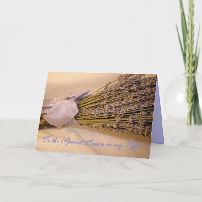 Lavendar Greeting Card Kort (Framsida)