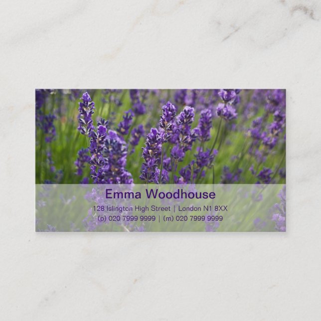 Lavendar | Lavendel Visitkort (Framsida)