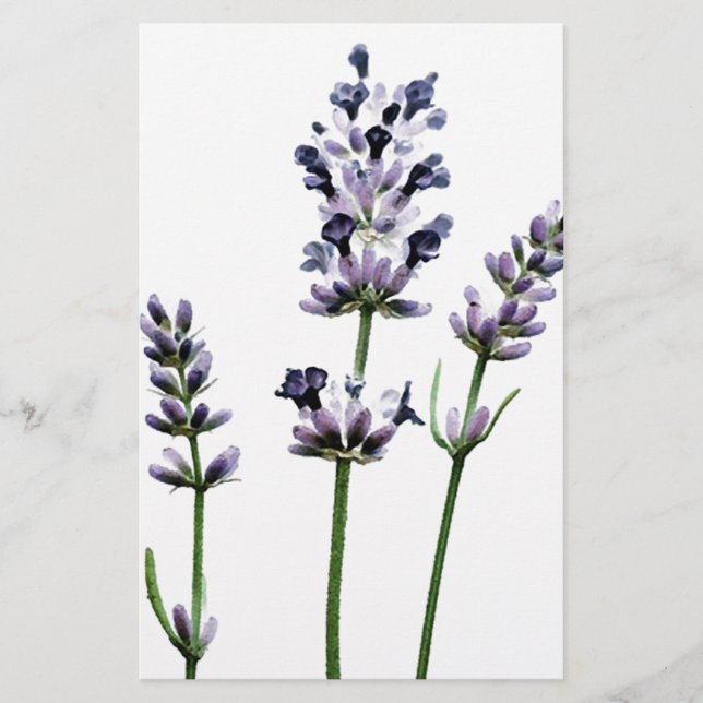 Lavendar | Lila Blommigt Flowers Pastel (Framsida)