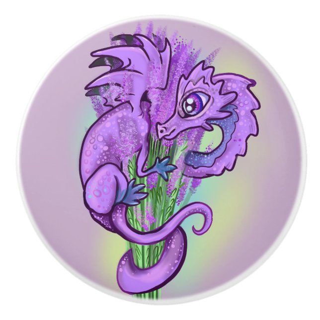 Lavendar lilla ört drake knopp (Framsidan)