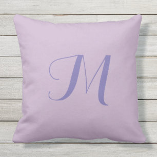 Lavendar Monogram 20x20 utomhusfyllning Utomhuskudde