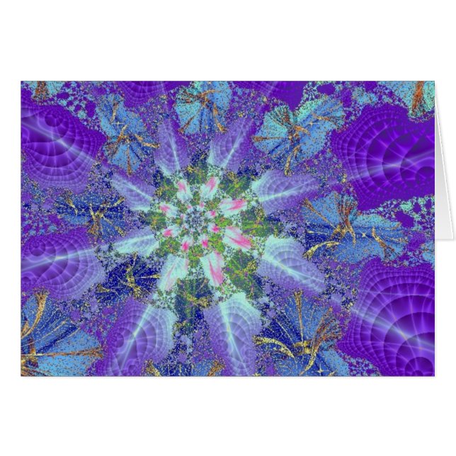 Lavendar snäckor hälsningskort (Framsidan Horizontal)