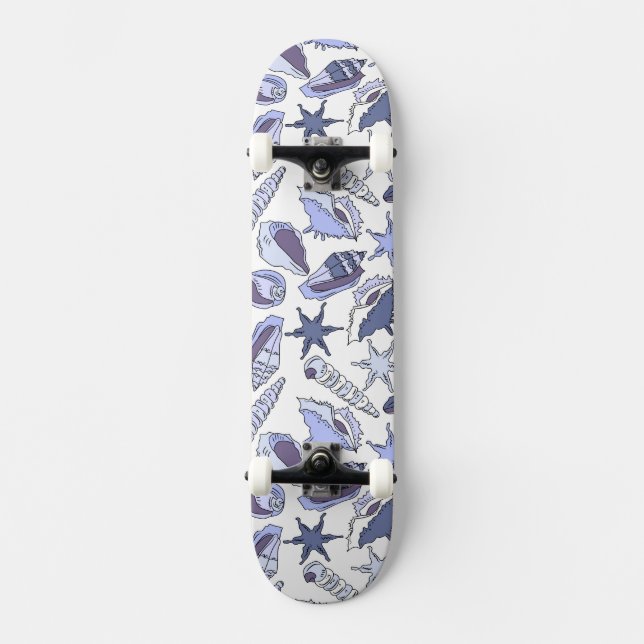 Lavendar snäckskal old school skateboard bräda 21,6 cm (Framsida)