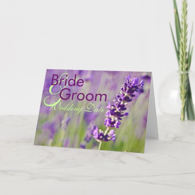 Lavendar ・ Spara datumkortet Meddelande (Framsida)