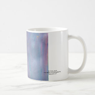 Lavendar virvlar runt muggen kaffemugg