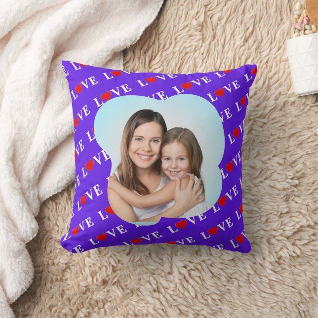 Lavende KÄRLEK Snyggt Kudde (Filt)