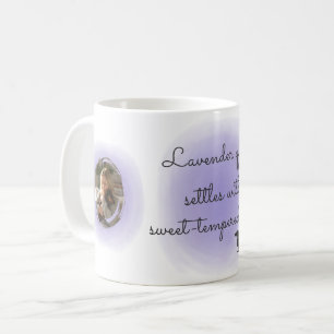 Lavendel akvarell Dachshund Anpassat Namn Kaffemugg