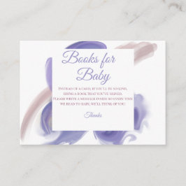 Lavendel Akvarellböcker för Baby Request Tilläggskort