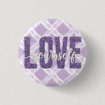 Lavendel ”Älska Dig Själv” Blommig Text Design