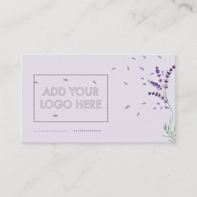 Lavendel anpassad logotyp visitkort (Framsida)