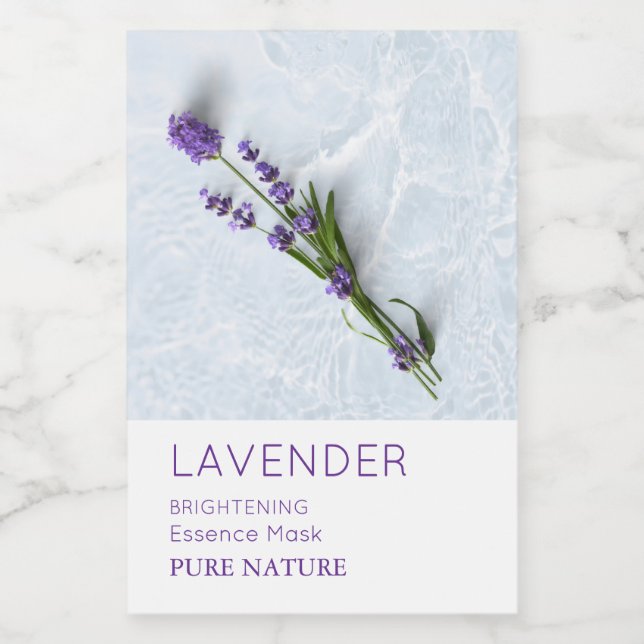 Lavendel ansiktsmask etiket mat etikett (Singel etikett)