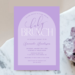 Lavendel Baby Brunch Baby Shower Inbjudan