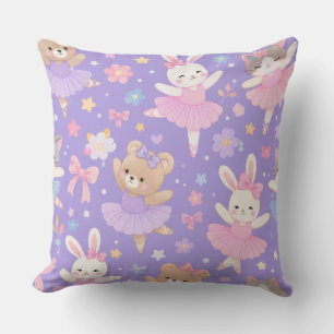Lavendel Babykammare Kudd-Cute Ballerina Kanin Kudde