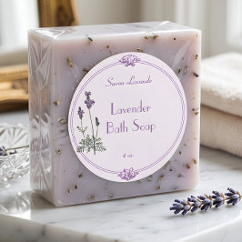 Lavendel Badsåpe Etikett