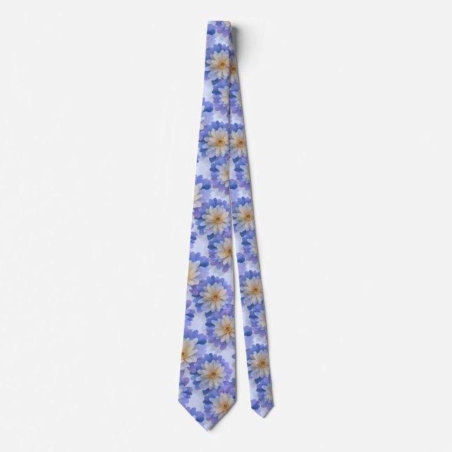 Lavendel Beige Tusenskönsmönster Slips (Framsida)