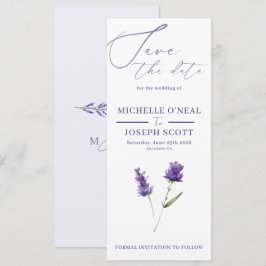 Lavendel Bliss Elegant Watercolor Bröllop Spara Datumet