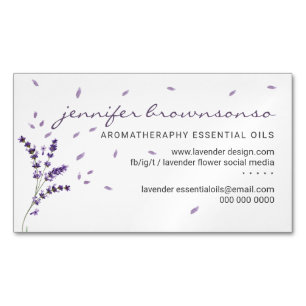 Lavendel blom Essential Oljor Enkla Eleganta Magnetiska Visitkort