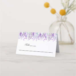 Lavendel Blommig Botanisk Elegant Bröllop Placeringskort