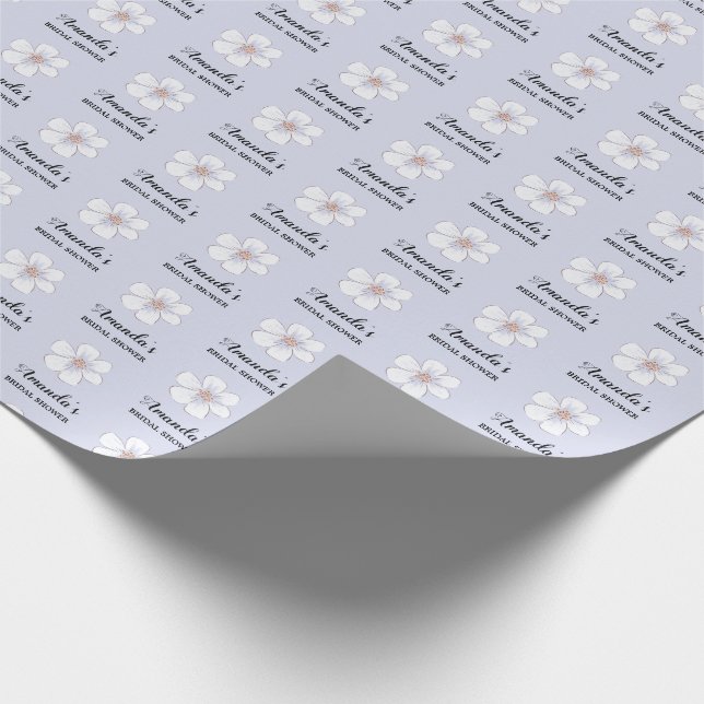 Lavendel Blommig Bröllopsdusch  Presentpapper (Hörn)