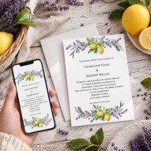 Lavendel blommor citroner bröllop