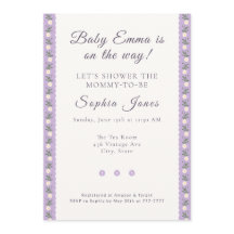 Lavendel Blomsterträdgård Baby Shower