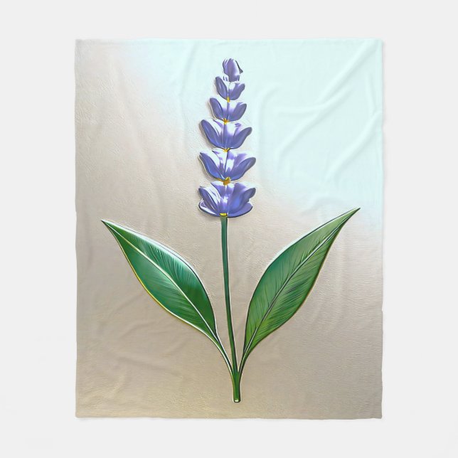Lavendel Blume in glänzender Eleganz Fleecefilt (Framsidan)