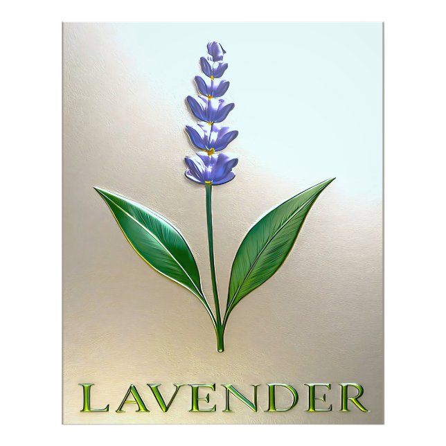 Lavendel Blume in glänzender Eleganz Fototryck (Framsidan)