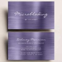 Lavendel Borstat Metall Script Microblading