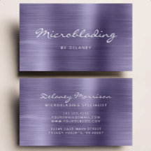 Lavendel Borstat Metall Script Microblading