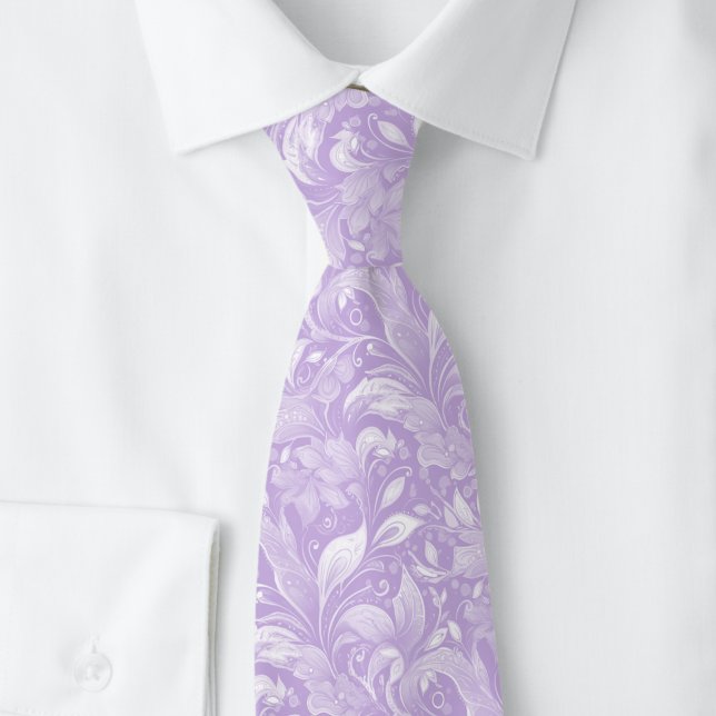 Lavendel botanisk batik slips (Skapare uppladdad)