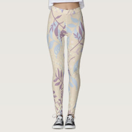 Lavendel Botanisk | Elegant Pastell Blommig Leggings