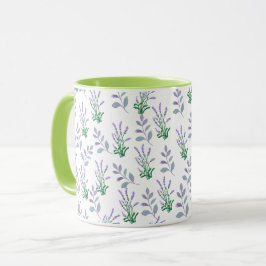 Lavendel Botanisk Mugg med Mönster