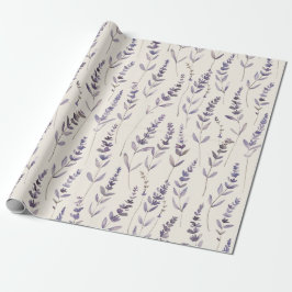 Lavendel Botaniskt Inpackningspapper – Vintage Blo Presentpapper