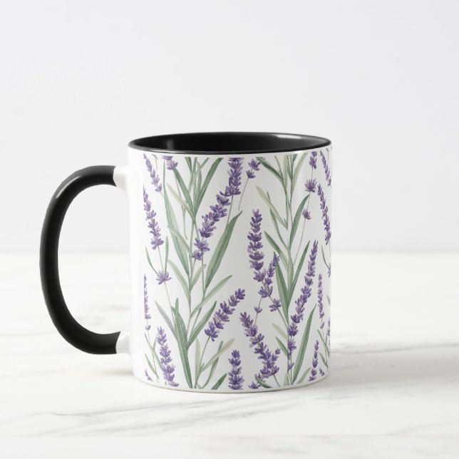 Lavendel Botaniskt Mönster Mugg (Vänster)