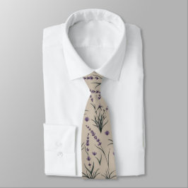 Lavendel Botaniskt Mönster Slip Slips