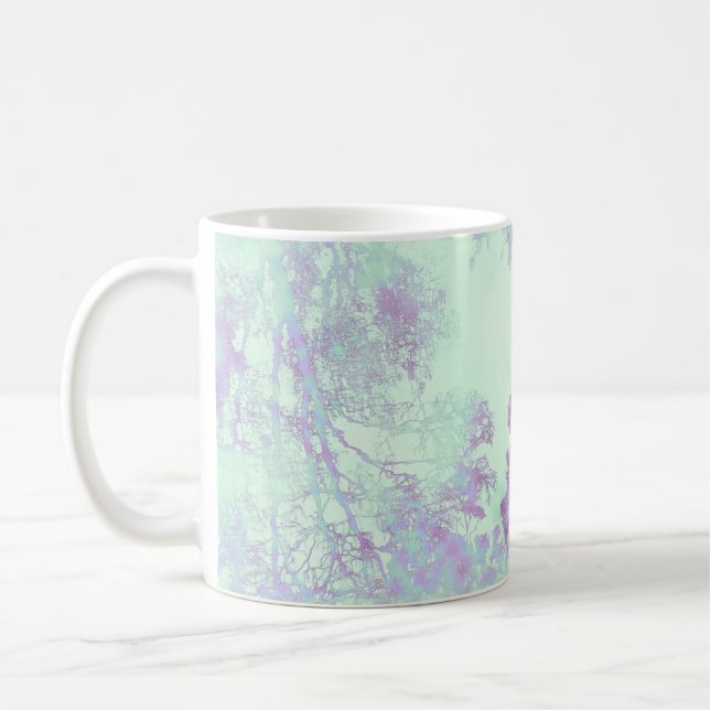 Lavendel Bredbladig Dimma Kaffemugg (Vänster)