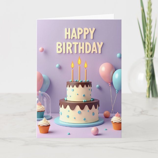 Lavendel Celebrationskort Kort (Framsida)