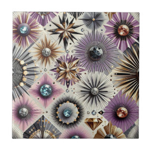 Lavendel Diamant Mid Century Modern Kakelplatta
