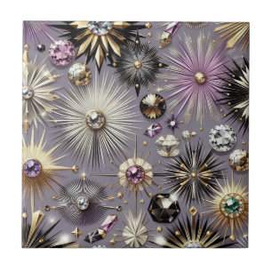 Lavendel Diamant Mid Century Modern Kakelplatta