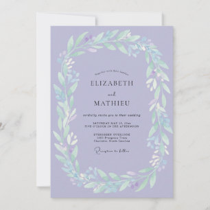 Lavendel Dim Pil Wedding Inbjudningar