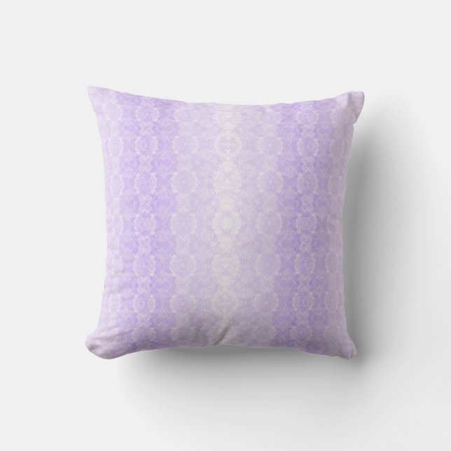 Lavendel Dimma Damask Kudde (Framsida)