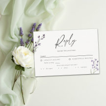 Lavendel Diskret Akvarell Elegant Middag Bröllop