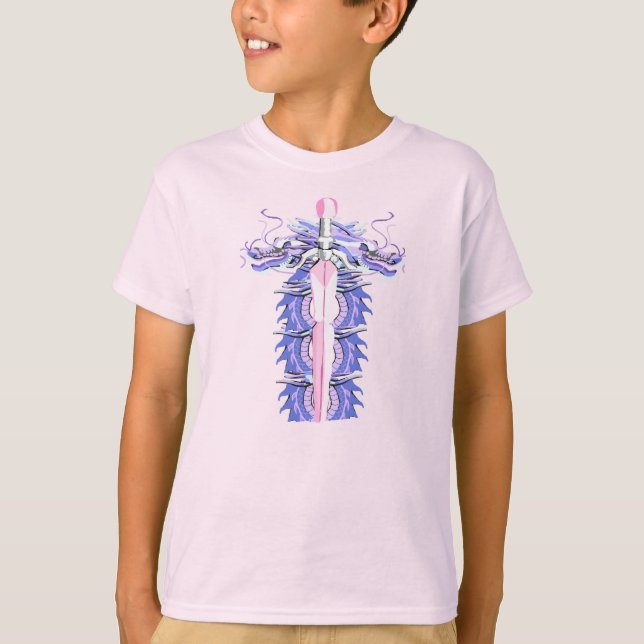 Lavendel Drak Svärd T Shirt (Framsida)